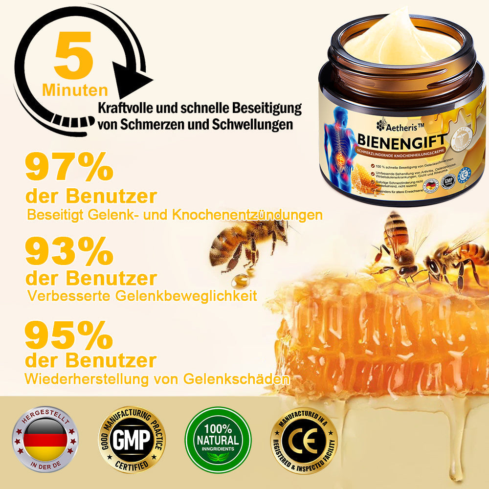 Offizieller Shop: 🔆🔆Aetheris™ Bienengift Sofortige Ultra Starke Schmerztherapie-Creme - (Bietet Schmerzlinderung bei Arthritis, Muskel-, Rücken-, Knie-, Schulter-, Hüft-, Handgelenks- und Handschmerzen)